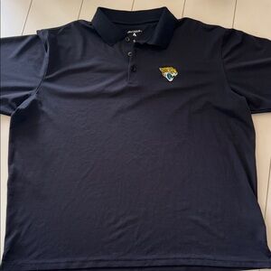 Antigua Black Jacksonville Jaguars Polo